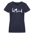 Rhino Be Kind V-Neck Tee - navy