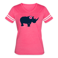 Rhino Flower Vintage Sport Tee - vintage pink/white
