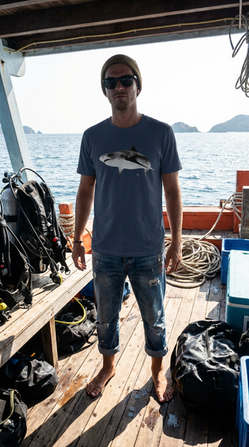 Joker the 12 ft Tiger Shark, Shark Fans, Ocean Lovers, Moss Apparel, Unisex T-Shirt