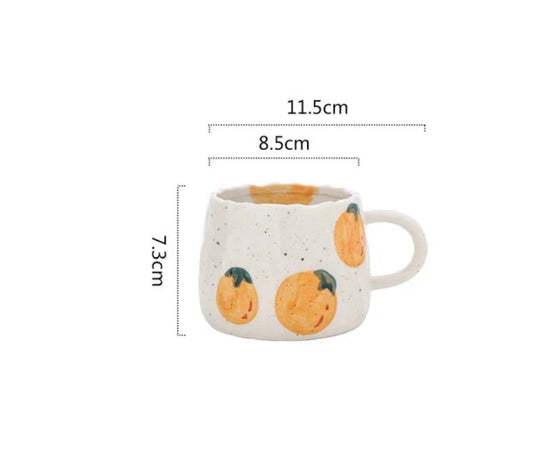 Ceramic Fruit Painted Mugs