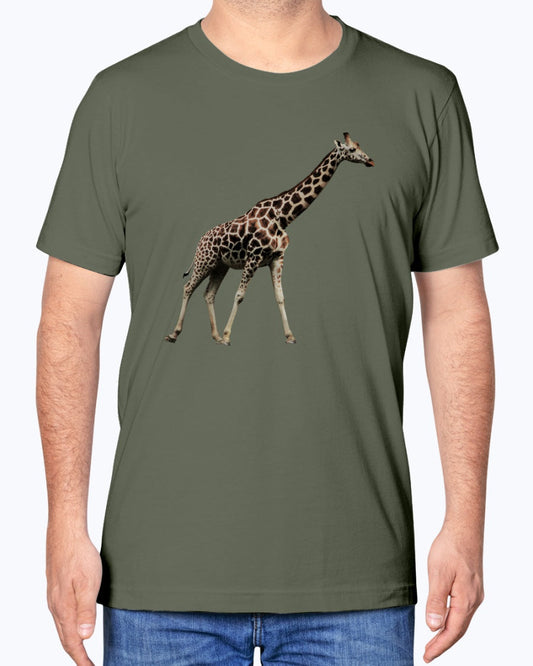 Giraffe's stride, Moss Apparel, Animal Lover Gift, Nature, Unisex Casual Wear, Wild Animal, Moss Apparel, Unisex T-Shirt